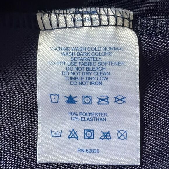 Lands’ End Navy Blue Velour Dress - Picture 4 of 5